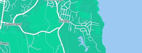 Map showing the location of Protech Roofing (NSW) Pty Ltd in Dudley, NSW 2290