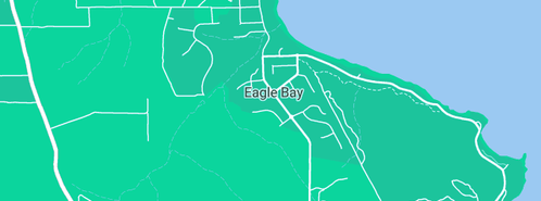 Map showing the location of WA Plumbing Pty Ltd in Eagle Bay, WA 6281