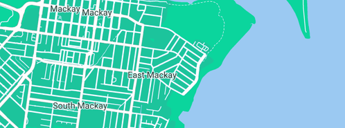 Map showing the location of Roy Sturdy Plumbing, Gasfitting & Roofing in East Mackay, QLD 4740