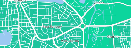 Map showing the location of JP Edwards Plumbing & Gas in East Bunbury, WA 6230