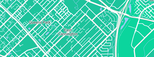 Map showing the location of Water Protection in East Cannington, WA 6107