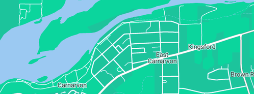 Map showing the location of Coral Coast Plumbing in East Carnarvon, WA 6701