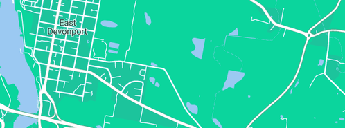 Map showing the location of Palmers Plumbing & Hardware Pty Ltd in East Devonport, TAS 7310