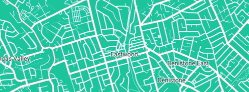 Map showing the location of EZBOX SPORTS in Eastwood, NSW 2122