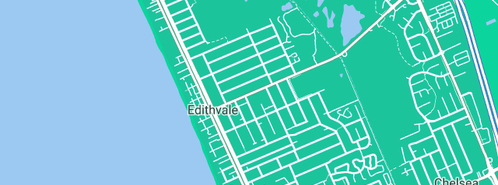 Map showing the location of MCF Plumbing Pty Ltd in Edithvale, VIC 3196