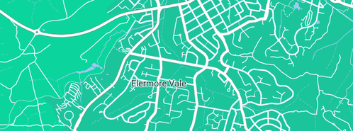 Map showing the location of Elermore Vale Plumbing Pty Ltd in Elermore Vale, NSW 2287