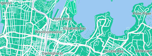 Map showing the location of RM Plumbing & Backflow Prevention Testing in Elizabeth Bay, NSW 2011