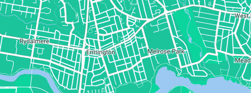 Map showing the location of Adroit Piping Systems in Ermington, NSW 2115