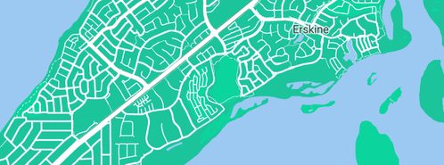 Map showing the location of Ocean Edge Plumbing & Gas Pty Ltd in Erskine, WA 6210