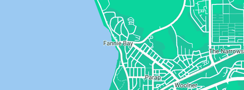 Map showing the location of Leamac Hydraulic Designs in Fannie Bay, NT 820