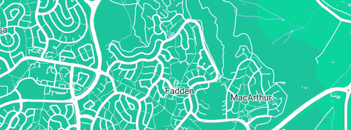 Map showing the location of A Aardvark Plumbing in Fadden, ACT 2904