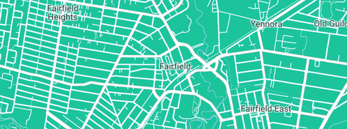 Map showing the location of Hot Water System Plumber & Blocked Drains Toilets by Fixed Today Fairfield - Jet Blasting | Pipe Relining | Pipe Camera in Fairfield, NSW 2165