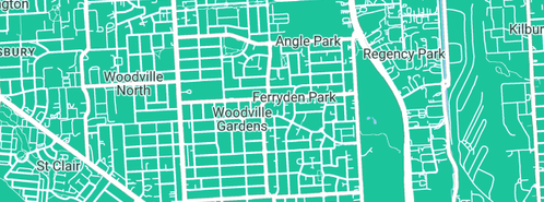 Map showing the location of O'Brien Plumbing Ferryden Park in Ferryden Park, SA 5010