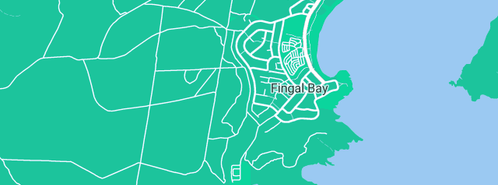 Map showing the location of Warrington Plumbing in Fingal Bay, NSW 2315