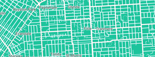 Map showing the location of Romano Brothers Plumbing & Excavations in Firle, SA 5070