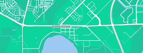 Map showing the location of Premier Soakwells & Stormwater Installations in Forrestdale, WA 6112