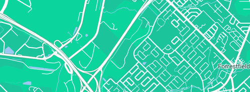 Map showing the location of Forrestfield Plumbing Service in Forrestfield, WA 6058