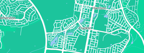 Map showing the location of JWS Plumbing & Gasfitting in Franklin, ACT 2913