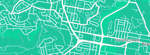 Map showing the location of Metropolis Plumbing in Frenchs Forest, NSW 2086