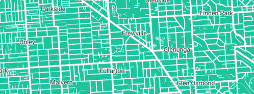 Map showing the location of Trenton Plumbing in Fullarton, SA 5063