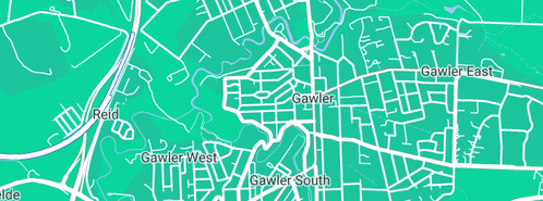 Map showing the location of Gas Works Heating Adelaide North in Gawler, SA 5118