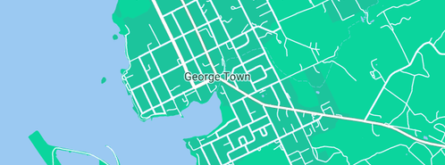 Map showing the location of Fox in George Town, TAS 7253