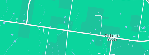 Map showing the location of Gibbs Plumbing in Gisborne South, VIC 3437