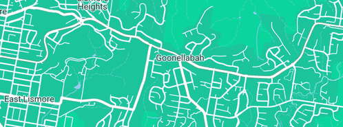 Map showing the location of Shane Powell Plumbing in Goonellabah, NSW 2480