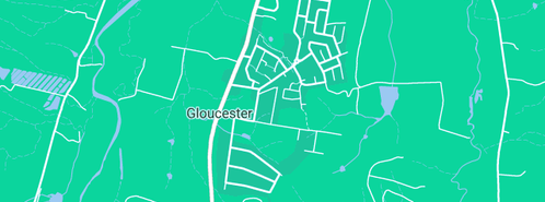 Map showing the location of mark lukas plumbing gloucester in Gloucester, NSW 2422