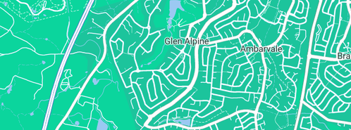 Map showing the location of Lavers Plumbing Pty Ltd in Glen Alpine, NSW 2560