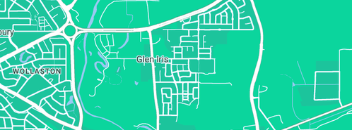 Map showing the location of MTV Plumbing and Gas in Glen Iris, WA 6230