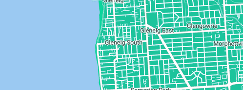 Map showing the location of Bayside Plumbing in Glenelg South, SA 5045