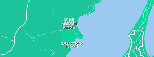 Map showing the location of J & K Savage in Great Mackerel Beach, NSW 2108