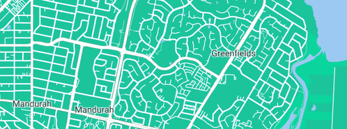 Map showing the location of National Plumbing in Greenfields, WA 6210