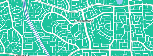 Map showing the location of Clearline Contracting in Greenwood, WA 6024