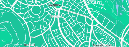 Map showing the location of Landmark Plumbing in Griffith, ACT 2603