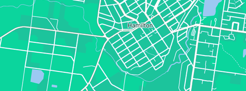 Map showing the location of Hutchins Dale in Hamilton, VIC 3300