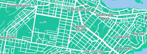 Map showing the location of Hartigan David in Hamilton South, NSW 2303