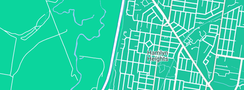 Map showing the location of Well Plumbed Solutions in Hamlyn Heights, VIC 3215