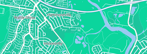 Map showing the location of Everclear Pipe & Cable Pty Ltd in Hammondville, NSW 2170