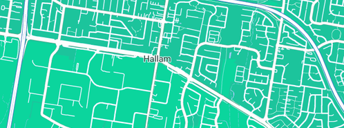 Map showing the location of Worrall's Fascia & Gutter in Hallam, VIC 3803