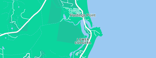 Map showing the location of Bomford Plumbing Pty Ltd in Hastings Point, NSW 2489