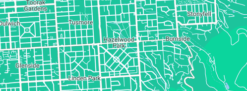 Map showing the location of Chris's Plumbing Services in Hazelwood Park, SA 5066