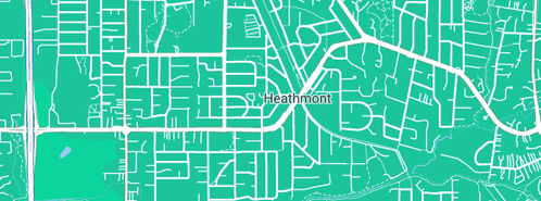 Map showing the location of DJM plumbing and gasfitting in Heathmont, VIC 3135