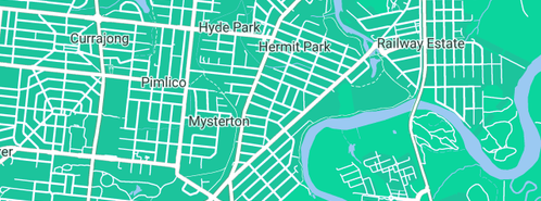 Map showing the location of Pimlico Plumbing in Hermit Park, QLD 4812