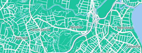 Map showing the location of Ken Clarke Plumbing in Herston, QLD 4006