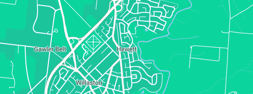 Map showing the location of Cross Connections Gas and Plumbing in Hewett, SA 5118