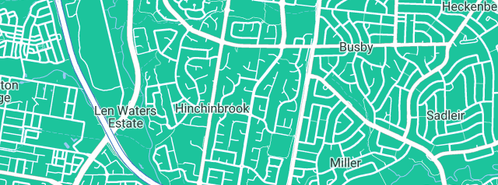 Map showing the location of Montana Plumbing Services Pty Ltd in Hinchinbrook, NSW 2168