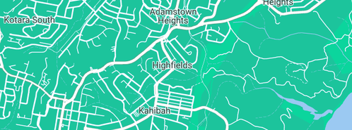 Map showing the location of GJB Plumbing Services in Highfields, NSW 2289