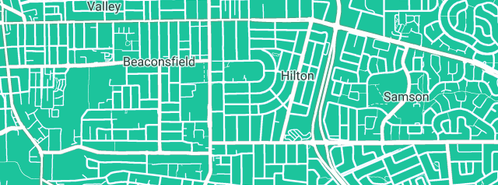 Map showing the location of Blue Flame Gas Services in Hilton, WA 6163